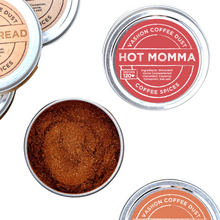 Load image into Gallery viewer, Hot Momma Coffee Dust | 120 servings | Coffee Flavoring using Spices: Cocoa, Cayenne, Cinnamon and Sea Salt
