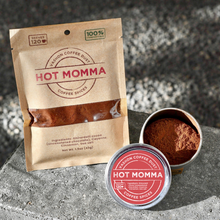 Load image into Gallery viewer, Hot Momma Coffee Dust | 120 servings | Coffee Flavoring using Spices: Cocoa, Cayenne, Cinnamon and Sea Salt
